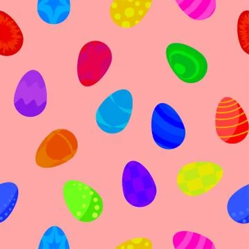 Seamless background, easter eggs 스톡 일러스트