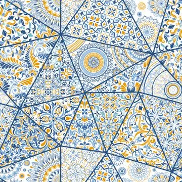 Seamless background  Eastern style Stock Illustration