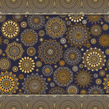 Seamless background  Eastern style Stock Illustration