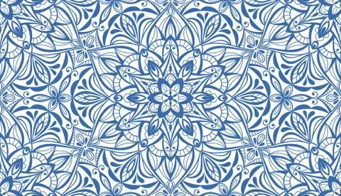 Seamless background  Eastern style Stock Illustration