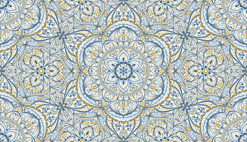 Seamless background  Eastern style Stock Illustration