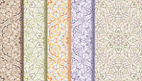 Seamless background  Eastern style Stock Illustration