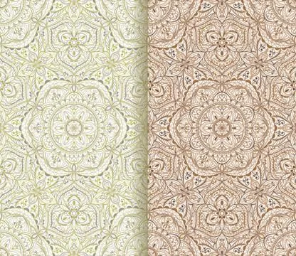 Seamless background  Eastern style Stock Illustration