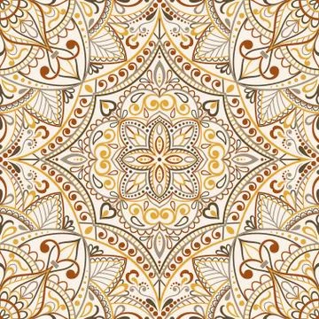 Seamless background  Eastern style Stock Illustration