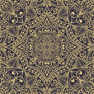 Seamless background  Eastern style Stock Illustration