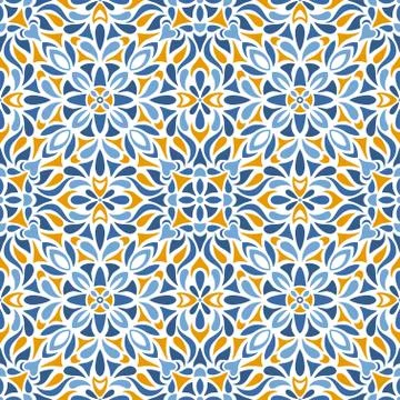 Seamless background  Eastern style Stock Illustration