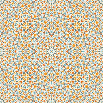 Seamless background  Eastern style Stock Illustration