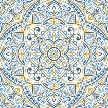 Seamless background  Eastern style Stock Illustration