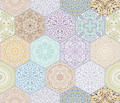 Seamless background  Eastern style Stock Illustration