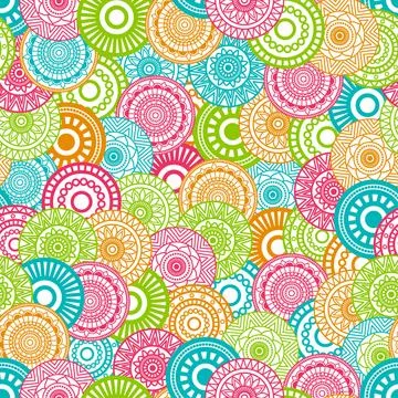 Seamless background  Eastern style Stock Illustration