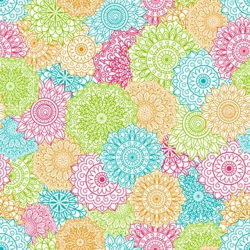 Seamless background  Eastern style Stock Illustration