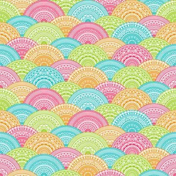 Seamless background  Eastern style Stock Illustration