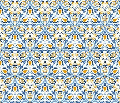 Seamless background  Eastern style Stock Illustration