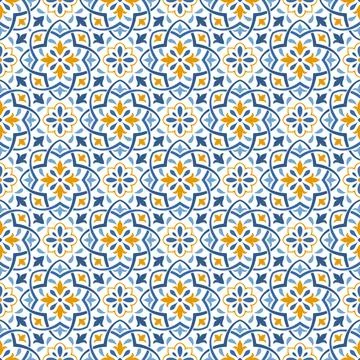 Seamless background  Eastern style Stock Illustration