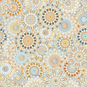 Seamless background  Eastern style Stock Illustration