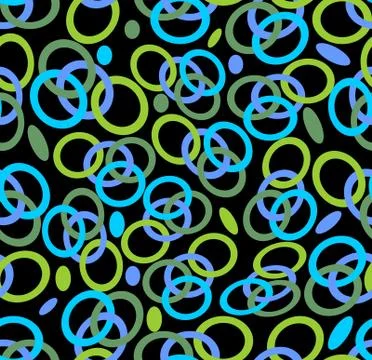 Seamless background with ellipses in green and blue Illustrazione stock