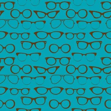 Seamless background with eyeglasses Stock Illustration