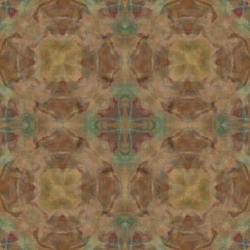 Seamless background with fancy repeating patterns, silhouettes, spots of paint Stock Illustration