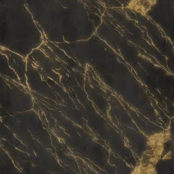 A seamless background featuring a black marble texture with golden vein Stock Illustration