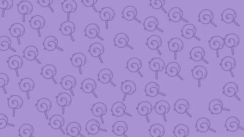 Seamless background featuring lollipop line doodles in clean hand drawn out.. Stock Illustration