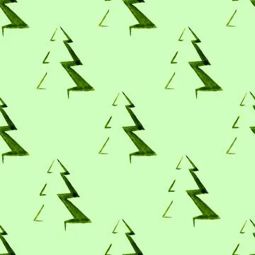 Seamless background with firtrees Stock Illustration