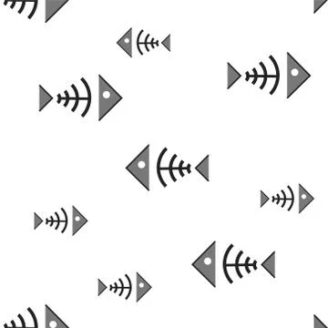 Seamless background with fish bone; イラスト素材