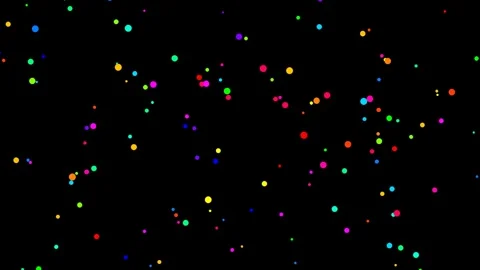 Seamless background with floating round particles of spectral colors Vídeos de archivo 334338675