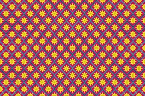 Seamless background with floral geometric patterns repeating background. Stock Illustration