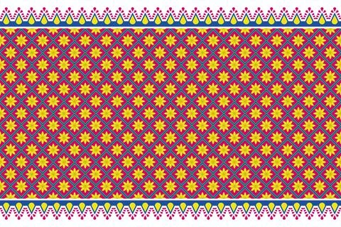 Seamless background with floral geometric patterns repeating background. Stock Illustration