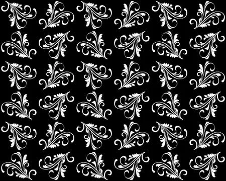 Seamless background with floral patterns 스톡 일러스트