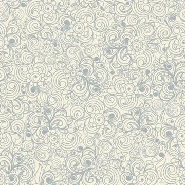 Seamless background with floral patterns Illustrazione stock