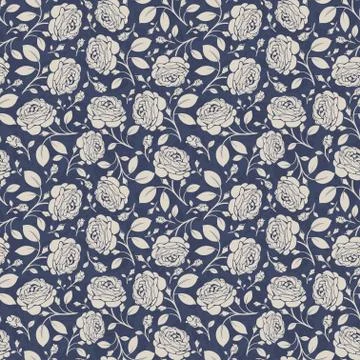 Seamless background with floral patterns Stock Illustration