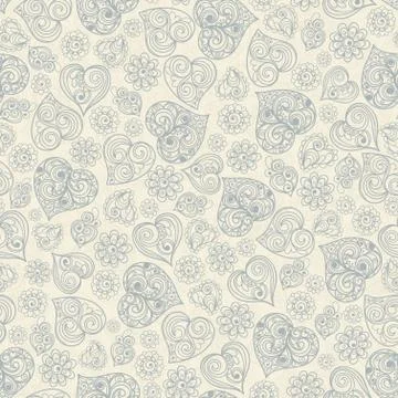 Seamless background with floral patterns Stock Illustration