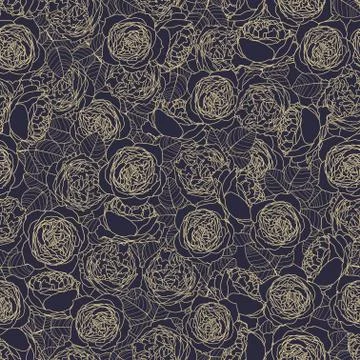 Seamless background with floral patterns Stock Illustration