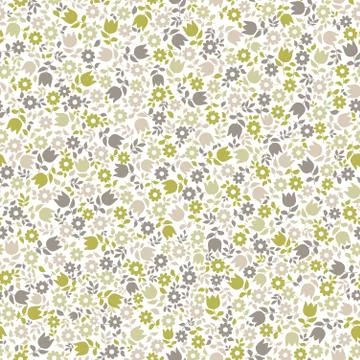 Seamless background with floral patterns Stock Illustration