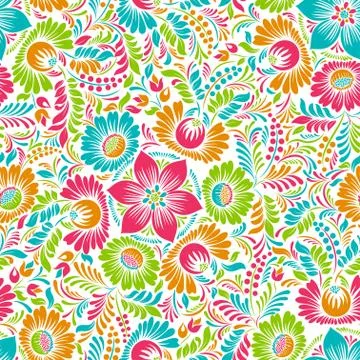 Seamless background with floral patterns Illustrazione stock