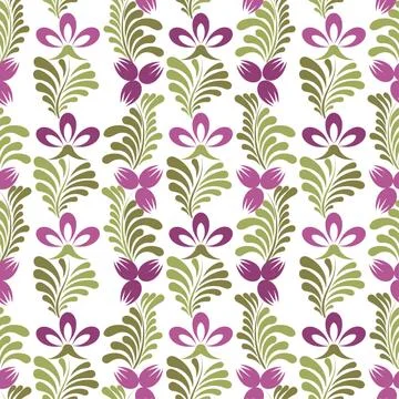 Seamless background with floral patterns Illustrazione stock