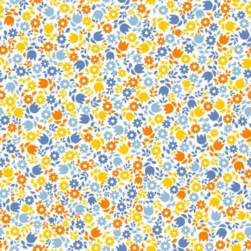 Seamless background with floral patterns Stock Illustration