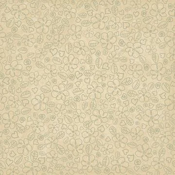 Seamless background with floral patterns Stock Illustration