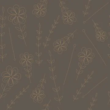 Seamless background with flowers Stock Illustration
