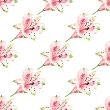 Seamless background with flowers Stock Illustration