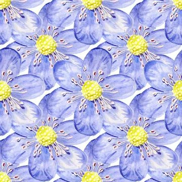 Seamless background with flowers Stock Illustration