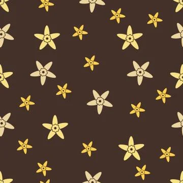 Seamless background flowers in vanilla. Illustration