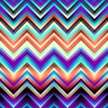 Seamless background. Geometric abstract diagonal pattern in low poly pixel ar Stock Illustration