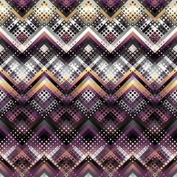 Seamless background. Geometric abstract diagonal pattern in low poly pixel ar Stock Illustration