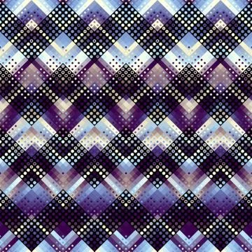 Seamless background. Geometric abstract diagonal pattern in low poly pixel ar Illustrazione stock
