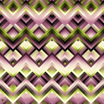 Seamless background. Geometric abstract diagonal pattern in low poly pixel ar Illustrazione stock