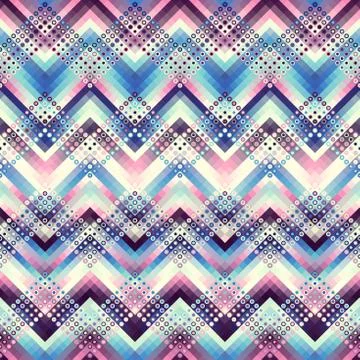 Seamless background. Geometric abstract diagonal pattern in low poly pixel ar Illustrazione stock