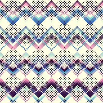 Seamless background. Geometric abstract diagonal pattern in low poly pixel ar Stock Illustration