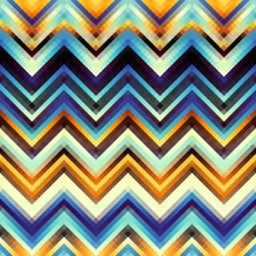 Seamless background. Geometric abstract diagonal pattern in low poly pixel ar Illustrazione stock